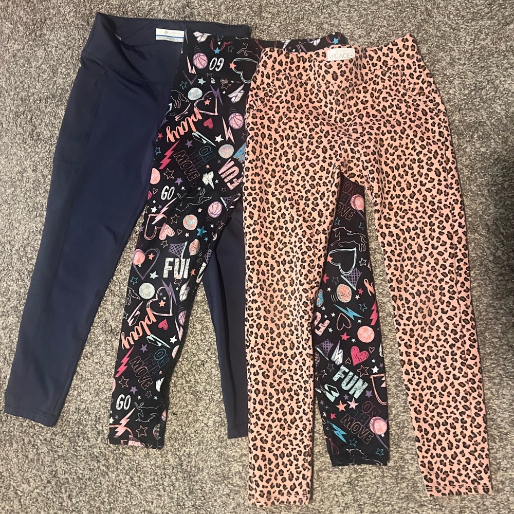 Kids Fun Print and Leopard Leggings Set